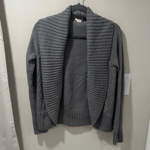 Mossimo Supply Co. Charcoal Open-Front Shawl Collar Cardigan